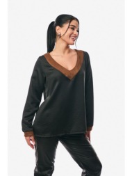 μπλουζα με βε σατινε μαύρο