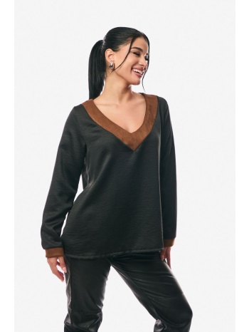 μπλουζα με βε σατινε μαύρο σε προσφορά