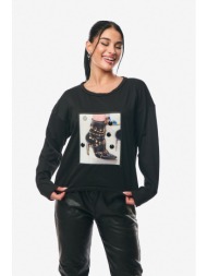 μπλουζα με τυπωμα μαύρο