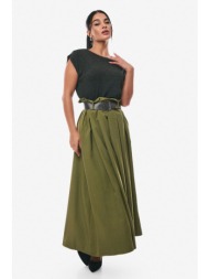 φορεμα με ζωνη χακί