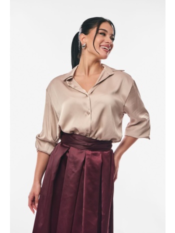 πουκαμισο σατεν μπεζ