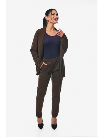 σετ κοστουμι σακακι και παντελονι καφέ σε προσφορά