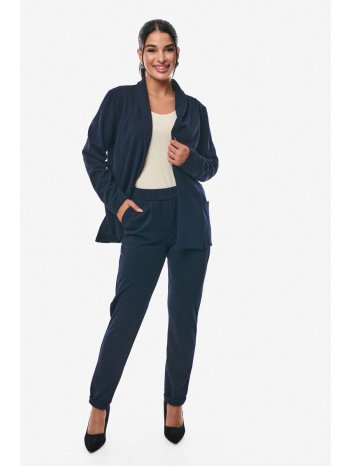 παντελονι με λαστιχο στην μεση και ρεβερ μπλε σε προσφορά