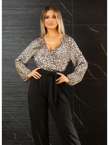 φορμα ολοσωμη σατεν με ζωνη μαύρο σε προσφορά