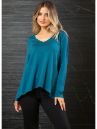 μπλουζα με βε σε αλφα γραμμη πετρόλ