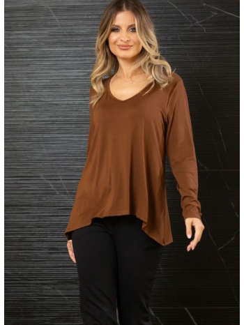 μπλουζα με βε σε αλφα γραμμη καφέ σε προσφορά