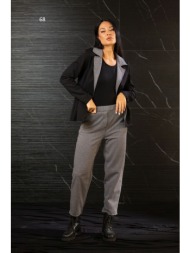 σακακι με τσεπες και κουμπι γκρι