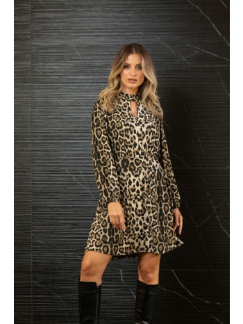 φορεμα κοντο λεοπαρ μαύρο σε προσφορά