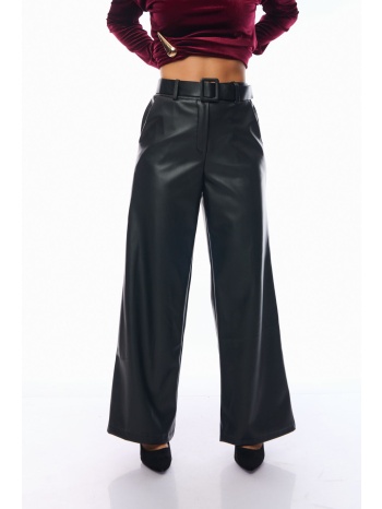 παντελονι δερματινη με ζωνη μαύρο σε προσφορά