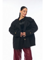 ημιπαλτο με κουμπια μαύρο