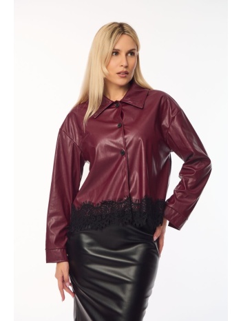πουκαμισο δερματινη μπορντό σε προσφορά