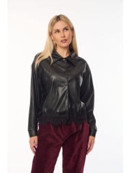 πουκαμισο δερματινη μαύρο