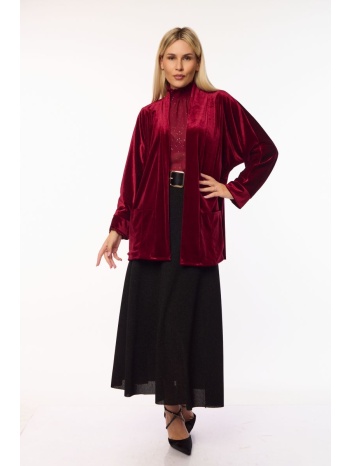 ζακετα βελουτε μπορντό σε προσφορά