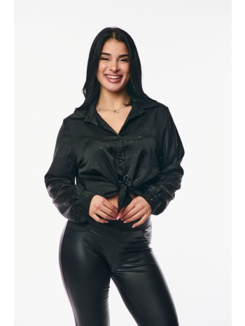 πουκαμισο διαφανεια με στρας μαύρο σε προσφορά