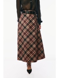 φουστα καρο με ζωνη μαύρο