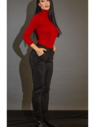 παντελονι suede με τσεπες καφέ