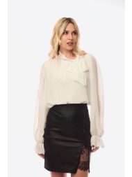 μπλουζα με δεσιμο εκρού