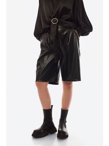 σορτς δερματινη με λαστιχο στην μεση μαύρο σε προσφορά