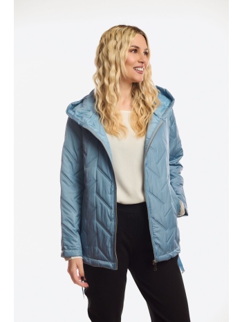 μπουφαν κοντο με κουκουλα σιέλ