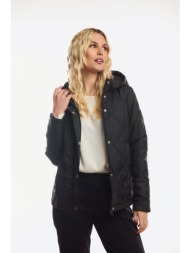 μπουφαν με κουκουλα που αφαιρειται μαύρο