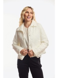 μπουφαν καπιτονε με κουμπια εκρού