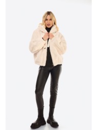 γουνα κοντη με κουκουλα ...