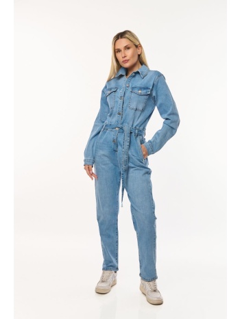 ολοσωμη τζιν φορμα με ζωνη μπλε
