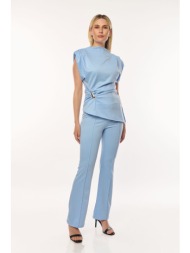 σετ μπλουζα-παντελονα με χρυση αγκραφα σιέλ