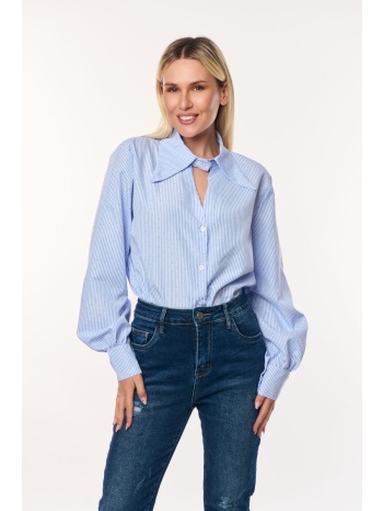 πουκαμισο ριγε με στρας σιέλ