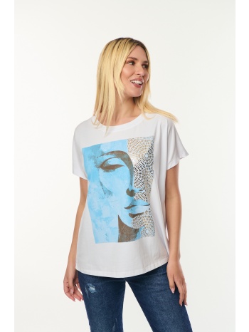 μπλουζα με με τυπωμα προσωπο σιελ σιέλ σε προσφορά