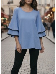 μπλουζα με βολαν μανικι σιελ σιέλ