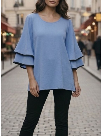 μπλουζα με βολαν μανικι σιελ σιέλ σε προσφορά