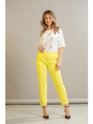 παντελονι με λαστιχο στην μεση κίτρινο