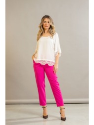παντελονι με λαστιχο στην μεση φούξια