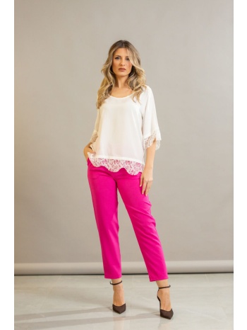 παντελονι με λαστιχο στην μεση φούξια