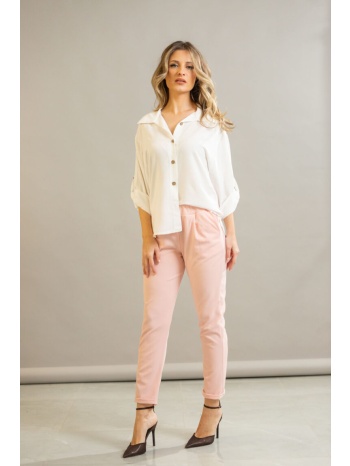 πουκαμισο με γυριστο μανικι άσπρο