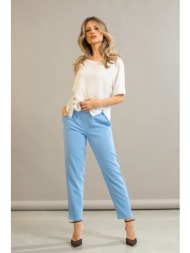 παντελονι με λαστιχο στην μεση σιέλ