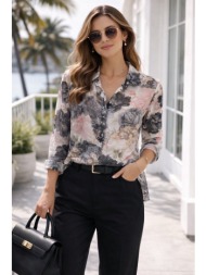 πουκαμισο φλοραλ μαύρο