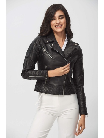 μπουφαν δερματινη perfecto μαυρο μαύρο σε προσφορά