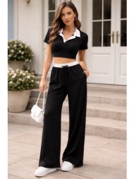 σετ τοπ & παντελονα μαύρο