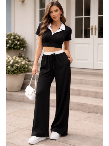 σετ τοπ & παντελονα μαύρο σε προσφορά