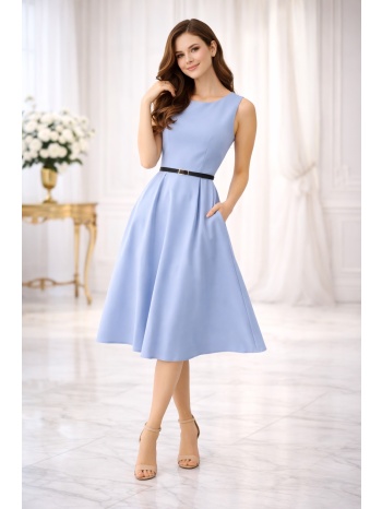 φορεμα με ζωνη σε αλφα γραμμη σιέλ