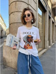 μπλουζα με με τυπωμα άσπρο