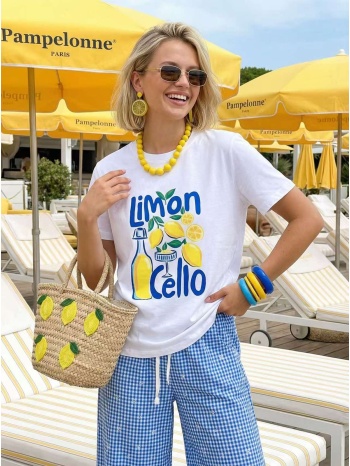 μπλουζα με με τυπωμα άσπρο σε προσφορά