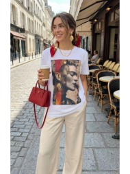 μπλουζα με με τυπωμα άσπρο