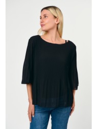 μπλουζα πλισε μαύρο
