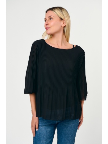 μπλουζα πλισε μαύρο