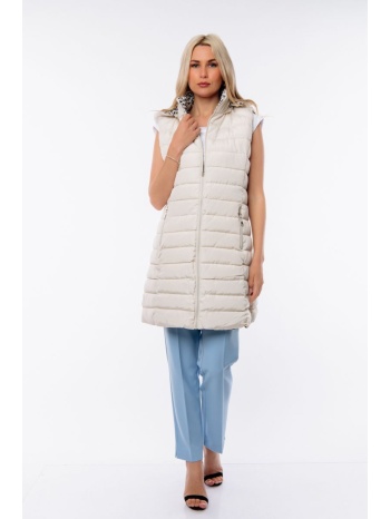 αμανικο μπουφαν μακρυ διπλης οψης εκρού