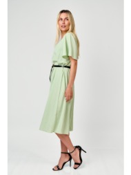 φορεμα midi με ζωνη μαύρο