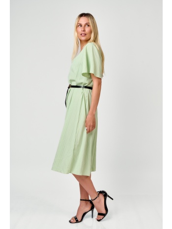 φορεμα midi με ζωνη μαύρο